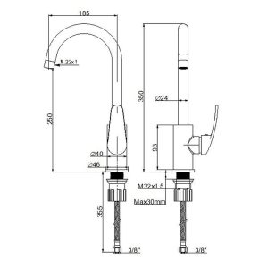 GRIFO MONOMANDO FREGADERO CRONOS F. BOET
