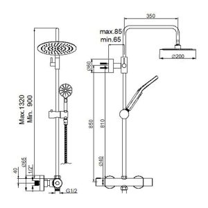 MEZCLADOR TERMOST. BARRA VISTA TERMOLINE