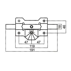 CERROJO MOD.B1P PINTADO CAYS