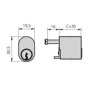 CILINDRO OVALADO 5964-T/4/30 CVL