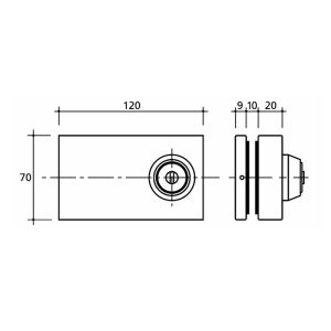 CERRADURA PUERTA CRISTAL MOD.01-P