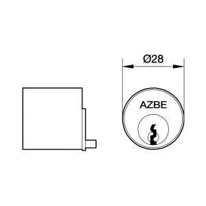 CILINDRO P/CERRAD48E,45E,52. 28 MM.YALE