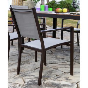 CONJ. ORLANDO. MESA ALUM.IMIT.MAD.160 CM