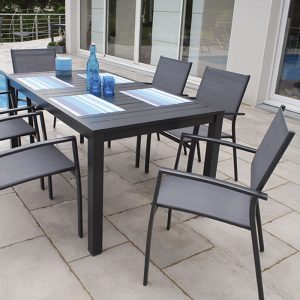 MESA ALUMINIO/SOBRE ALUMINIO 160X90 CM