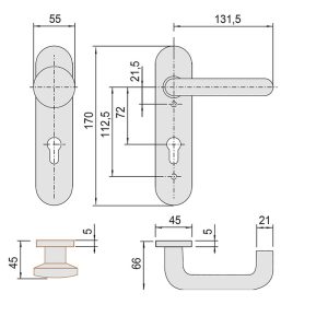 MANILLA + POMO P/ CERRAD.CORTAF. CISA
