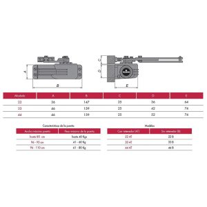 CIERRAPUERTAS PLAT.Nº44AT50 TELESCO