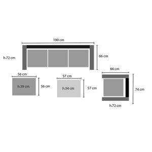 Conjunto para jardín Manhattan