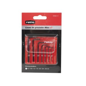 LLAVES ALLEN JGO.7 (0,7-3MM) PRECIS.RATI
