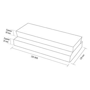 LLANA RECTANG.POLIET.RECT.230X120MM
