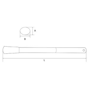 MANGO OVAL 47CM FIBRA VIDRIO RATIO