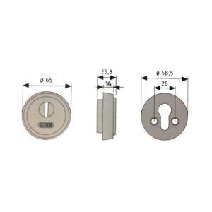 ESCUDO DE SEGURIDAD PARA CILINDRO. LATÓN