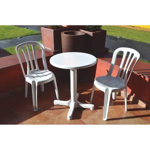 MESA BALCÓN Ø 60 CM. BLANCA