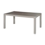 Mesa de resina rectangular taupé 150x90xh.72 cm