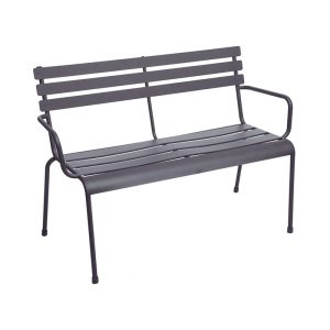 BANCO METÁLICO 114X56 XH79 CM. GRAFITO