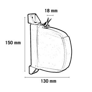RECOGEDOR ABAT. BLCO. CINTA 18 MM. EHL