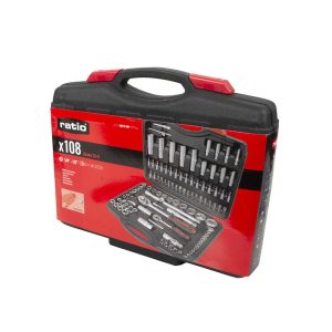 MALETIN HERR.108 PZAS.1/4"1/2"CR-V RATIO