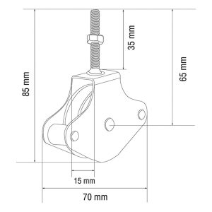 POLEA TENDED.RUEDA PLAST.40 C/TCA.