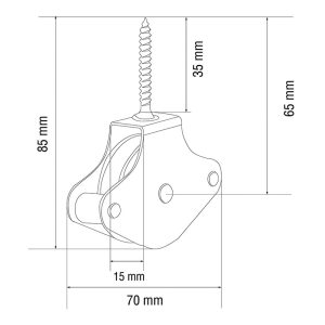 POLEA TENDEDERO R.NILON.R MADERA. 2UNID.