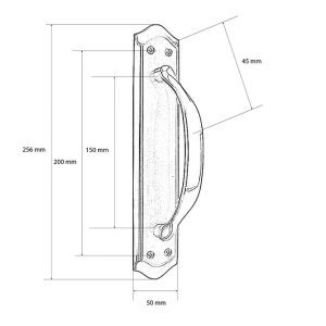 MANILLON C/ PLACA.PULIDO SAT.49xh256 mm.