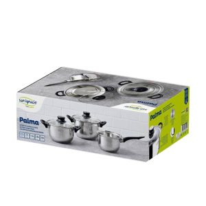 BATERIA COCINA 5P. ACERO INOX PALMA