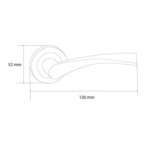 MANILLA. ROSETA NIQ.  SAT. Ø 50 mm.