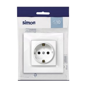 ENCHUFE SCHUKO SERIE 10 BLANCO