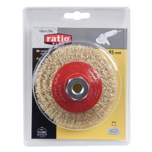 CEPILLO CONICO A.LATONADO ONDULADO 95MM.