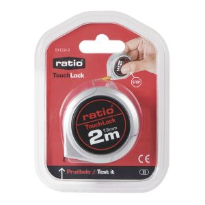 FLEXOMETRO CINTA 13/2MTS.TOUCH LOCK RATI