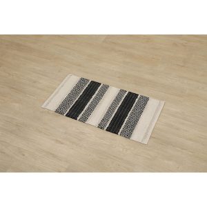 Alfombra Louxor 45x90 cm negro y natural