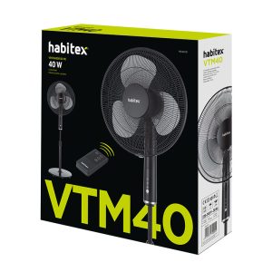 VENTILADOR PIE M.VPM 40. NEGRO. HABITEX