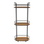 ESTANTERIA OVAL METAL + 3 ESTANTES BAMBU