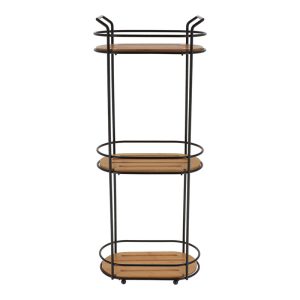 ESTANTERIA OVAL METAL + 3 ESTANTES BAMBU