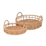 Juego 2 bandejas de mimbre