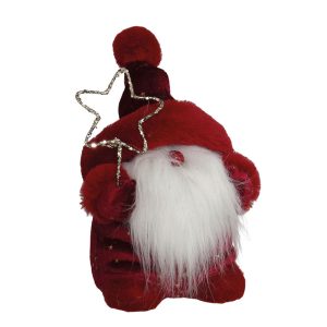 Gnomo decorativo con estrella 21cm