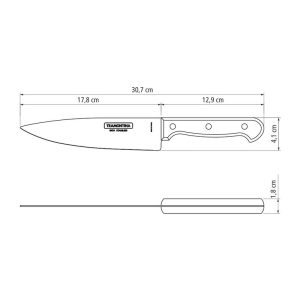CUCHILLO CHEF 17 CM. POLYWOOD
