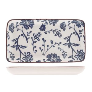PLATO PORCELANA RECT. SETA 11X20 CM.SURT