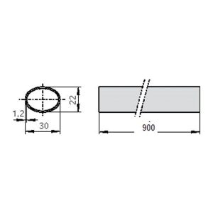 BARRA APOYO 900 MM.P/ANTIPÁNICO MOD.CISA