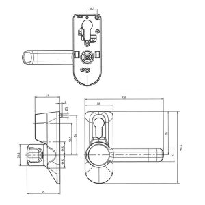 MANILLA EXTERIOR P/ANTIPA . NEGRO. CISA.