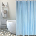 CORTINA BAÑO POLIESTER 180X200CM.AZUL