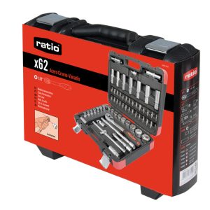 MALETIN HERR.62 PZAS. 1/2" CHR-V RATIO