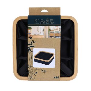 SERIE BAMBU/NEGRO. CESTA PLEG.COMPART.