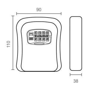 GUARDALLAVES MOD. CN09 110X90X38MM GR/NE