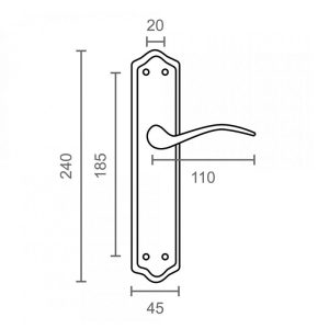MANILLA PLACA 1777  45X240X52MM LTD JGO2