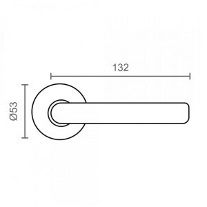 MANILLA ROSETA 575 Ø53MM NS INOX JGO2