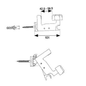 RETENEDOR VENTANA CLIP01 NEGRO