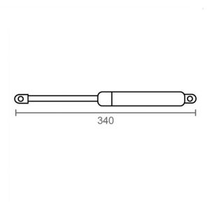 PISTON GAS CANAPE  BCP04 350MM NEGRO