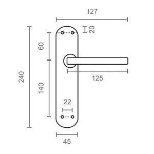 MANILLA PLACA 606 240X127 X58MM NS JGO2