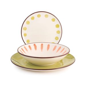 VAJILLA 18 PZAS. STONEWARE PAINT H&H