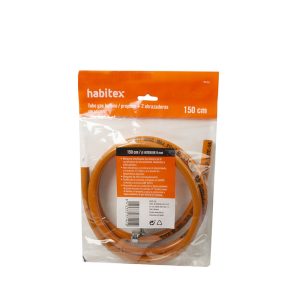 TUBO PLAST.GAS BUTA.1,5M + 2 ABRAZ.HABIT