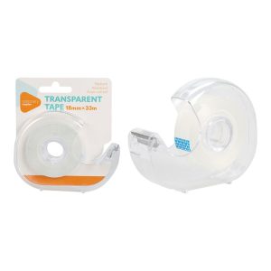 Dispensador cinta adhesiva transparente